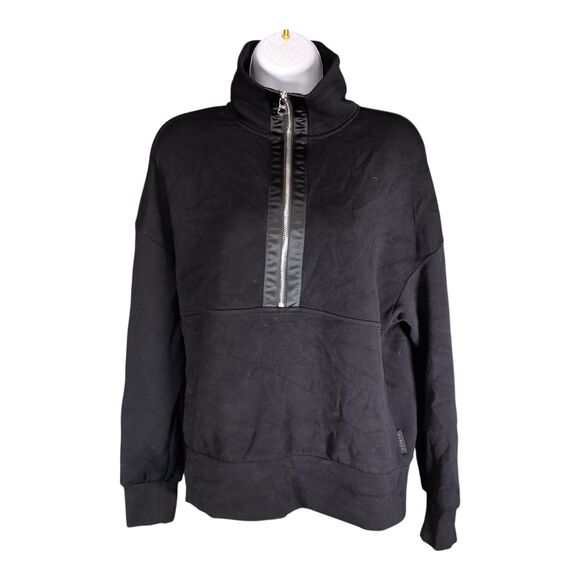 Varley Sweater XS Womens Black Keller Long Sleeve High Neck Pullover Tight-Knit - Picture 1 of 7
